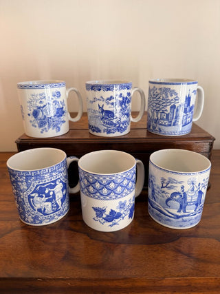 Set of 6 The Spode Blue Room Collection Mugs
