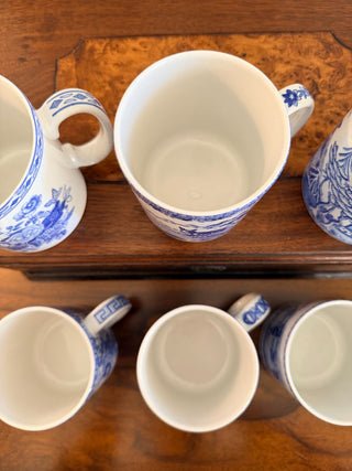 Set of 6 The Spode Blue Room Collection Mugs