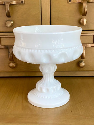 Indiana Milk Glass Compote Dish
