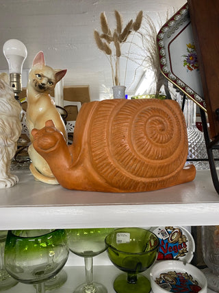 Large Terracotta Snail Planter