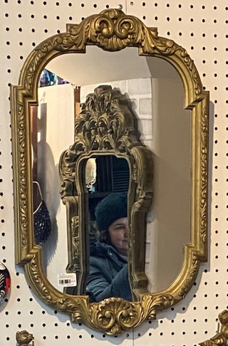 Vintage Rococo Baroque Style Gold Ornate Mirror