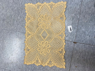 Tan Rectangular Lace Doily-ty