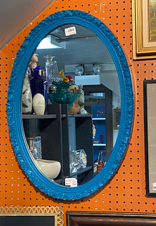 Painted Oval Mirror