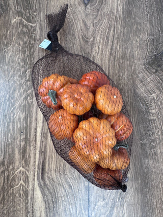 Bag of 12 Mini Orange Filler Pumpkins