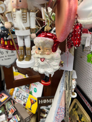 OWC Winking Santa Ornament-New