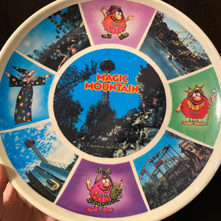 Vintage Magic Mountain Souvenir Plate 9.5"