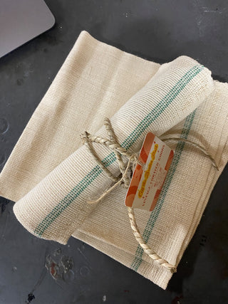 Set of Three Linen Oatmeal Kitchens Towel