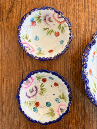 Set of 3 Hand-Painted Nippon Porcelain Bowls/Berry Dishes
