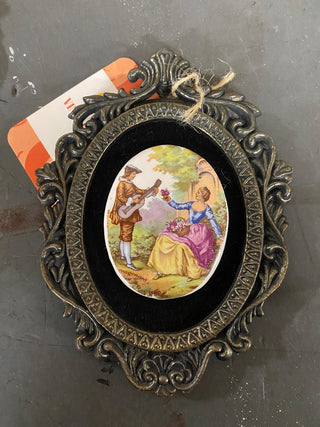 Baroque Style Porcelain Mandolin Courting