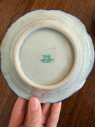 Set of 3 Hand-Painted Nippon Porcelain Bowls/Berry Dishes