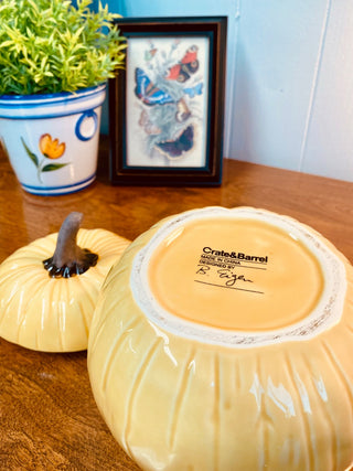 Crate & Barrel B.Eigen Ceramic Pumpkin Jar