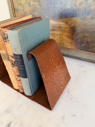 Antique Hammered Copper Book Stand