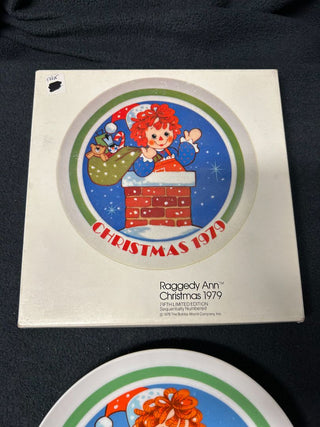 Raggedy Ann Christmas Plate 1979