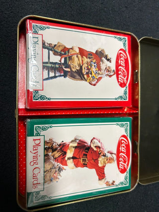 Coca-Cola Tin with 2 Decks of Playing Cards