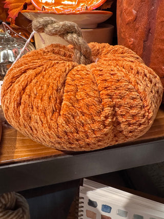 6" Velour Pumpkin