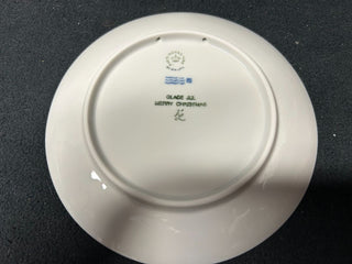 1983 Merry Christmas Blue & White Plate