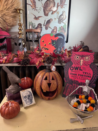 11" Orange Big Mouth Pumpkin – Mache Fall & Halloween Décor