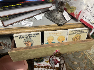 HM Blanche/Golden G's Stone Coaster-New