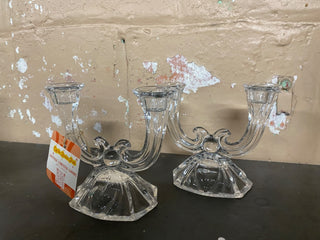 Set of two German 1940s Double Prong Candelabra
