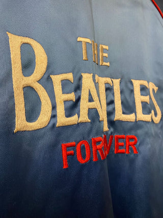 70’s The Beatles Forever Blue Satin Jacket With Button And Patch Size M