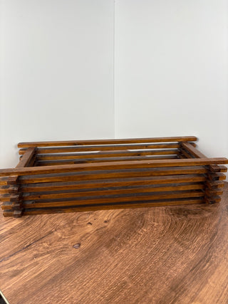 MCM Wooden Slat Planter Box