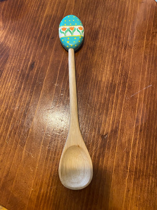 Large Wooden Spoon with Egg Handle