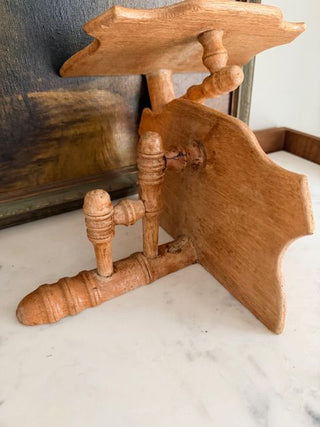 Set of 2 Faux Bamboo Wooden Wall Shelves