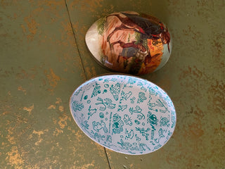 Vintage German Paper Mache Easter Egg Box