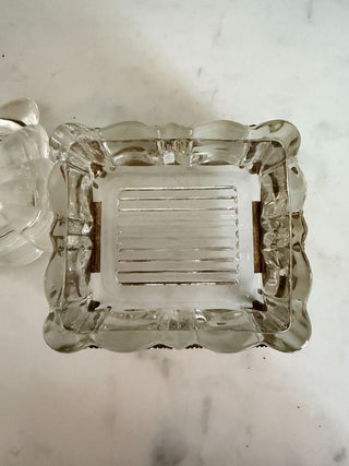 Gold Filigree Trinket Box w/ Bubble Glass Lid