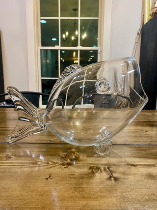 Blown Glass Fish Vase