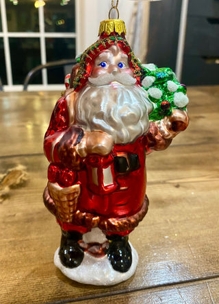 Vtg Hallmark Santa Ornament