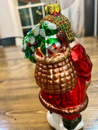 Vtg Hallmark Santa Ornament