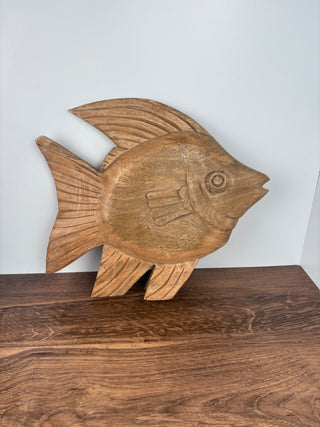 Lg Wood Carved Star Fish
