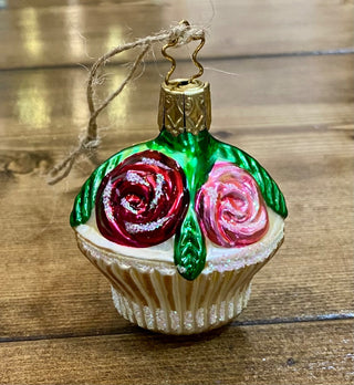 Inge-Glass Rose Bouquet Ornament