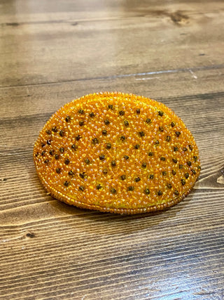 Beaded Orange Slice Ornament