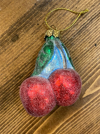 Vtg Cherries Ornament
