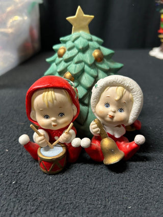 Christmas Tree Boy and Girl Music Box