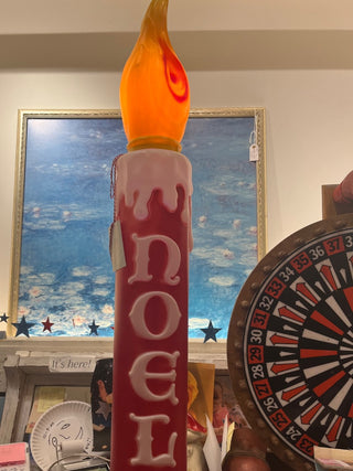 Empire Blowmold "Noel" Candle (Working)