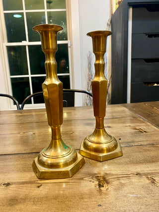 Vintage Brass Candlestick Holders 2pc