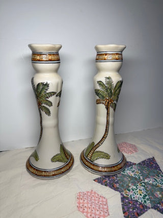 Andrea by Sadek Tropical Tree Collection Candleholders set of 2