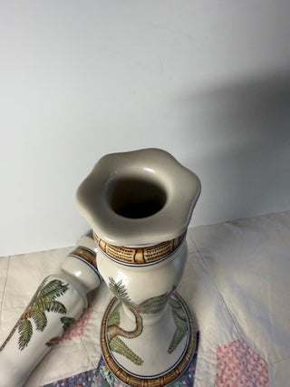 Andrea by Sadek Tropical Tree Collection Candleholders set of 2