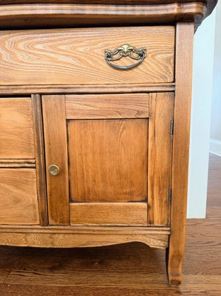 33WX18DX28H Antique Oak Cabinet w/ Original Hardware