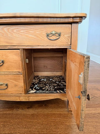 33WX18DX28H Antique Oak Cabinet w/ Original Hardware