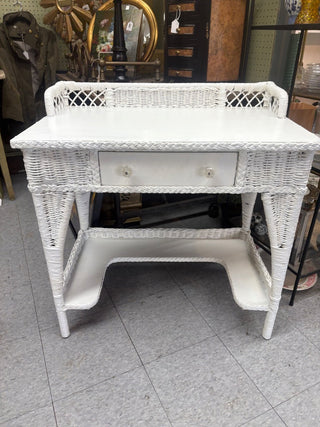 Antique Wicker Desk/Vanity
