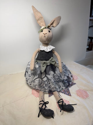 Fabric Bunny in Fancy Decor