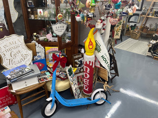 Red Velvet Ribbon for Blue Scooter