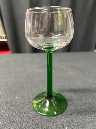 Green Stem Wine Glass-smaller top