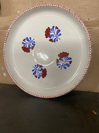 Anthropologie Portugal Serving Dish Hand Painted Flowers