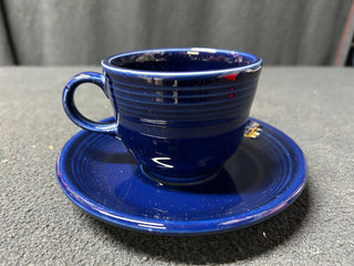 Cobalt Blue Teacup and Saucer Fiestaware
