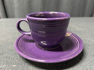 Purple Teacup and Plate Fiestaware